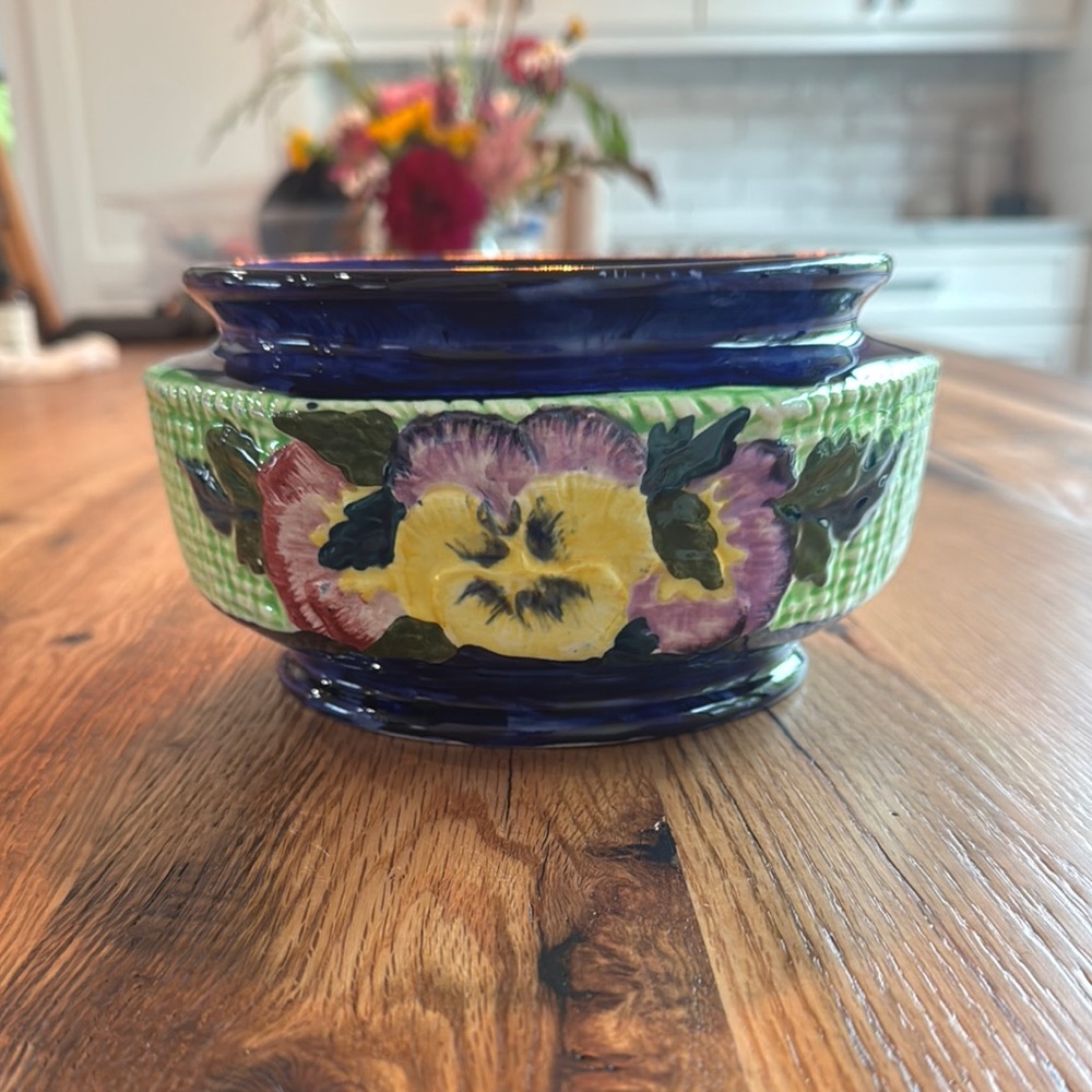 Colorful Floral Ceramic Bowl